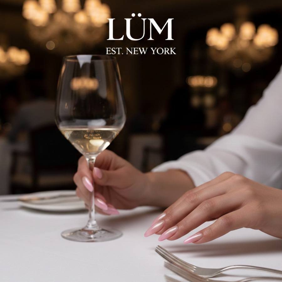 Pink Baby Boomer Toffee Base Pearled - Almond Long