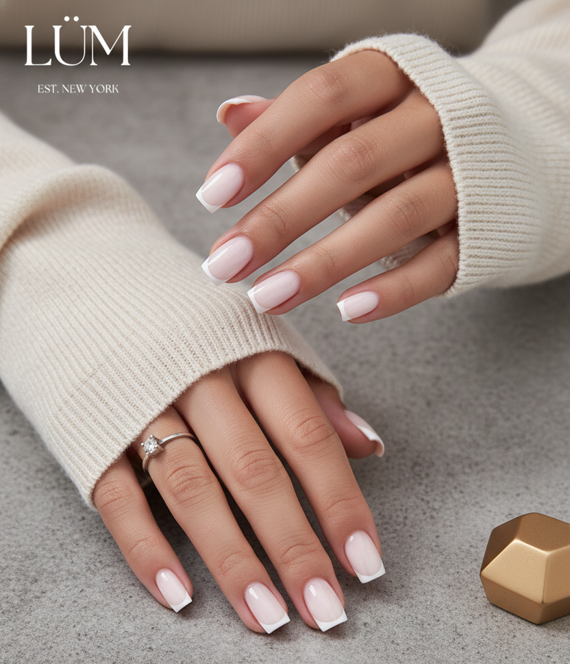 The Cream Dream - Short Square French - Transparent Base