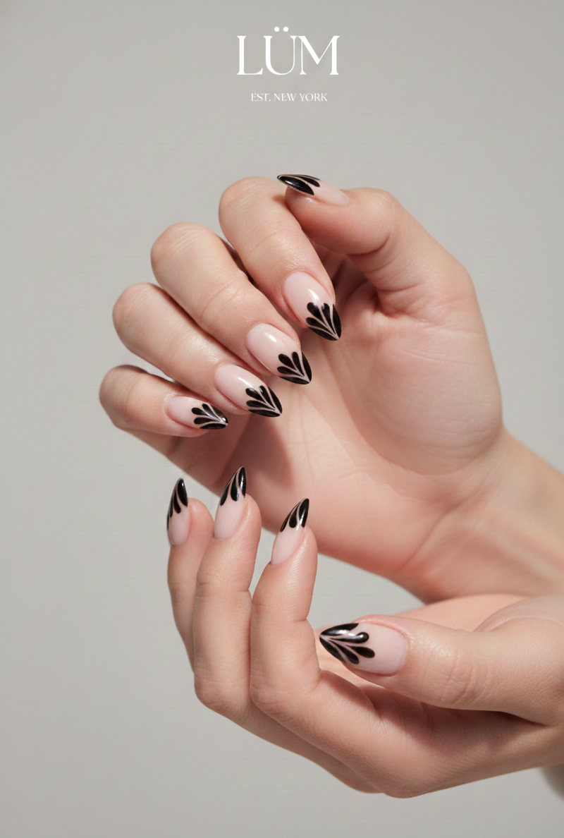 Black Dentelle - Almond Long