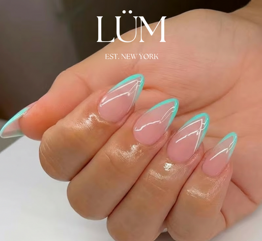 Blue/Green Tea White base - Almond Long